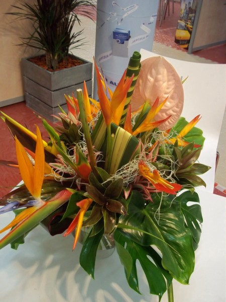 Décorations florales pour stand exposition salon sur Avignon