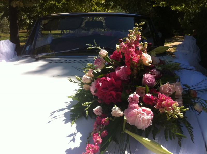 décoration pour voiture de mariage isle sur la sorgue