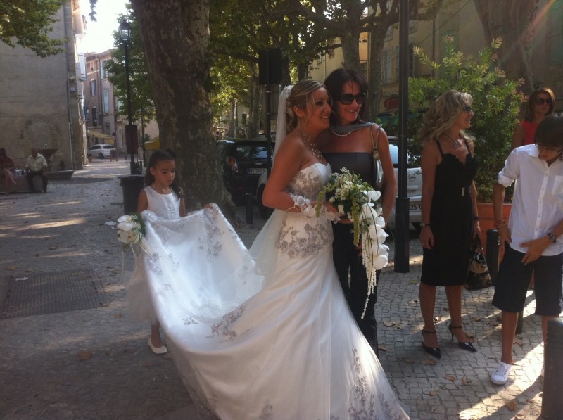 Décor  escalier  cérémonie de mariage en région Alpes Provence Côte d'Azur