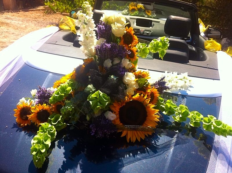 clorofil events réalise chez vous la décoration de voiture des mariés