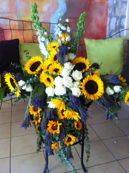 décoration de fleurs de tournesol de mariage