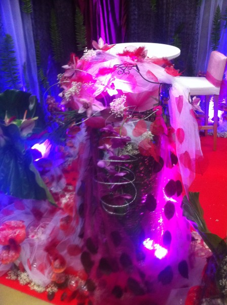 Création et pose de décoration scénique pour stand de salon d'exposition Salon de Provence