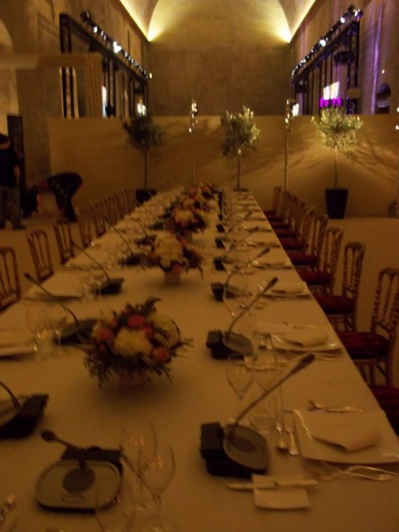 décor floral centre table événement officiel  gala d'entreprise Avignon