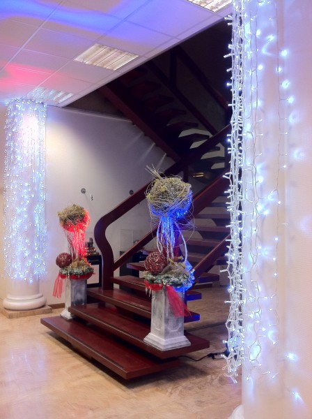 décor de noël pour façade de commerce Marignanne