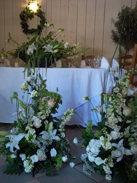 compositions florales pour mariage buffet traiteur centre de table décor de salle de réception paca avignon aix en provence