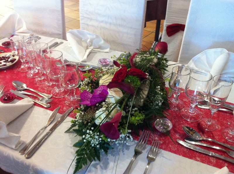 compositions florales pour mariage buffet traiteur centre de table décor de salle de réception paca avignon aix en provence