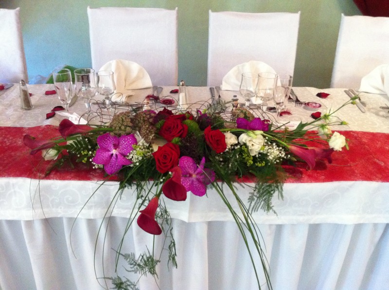 compositions florales pour mariage buffet traiteur centre de table décor de salle de réception paca avignon aix en provence