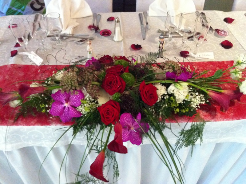 compositions florales pour mariage buffet traiteur centre de table décor de salle de réception paca avignon aix en provence