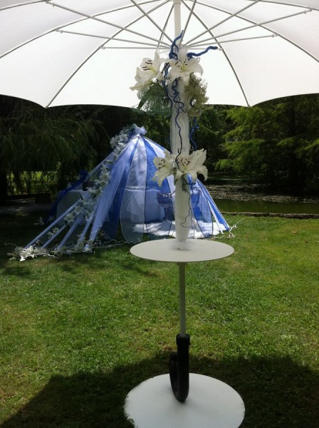 Organisation de la décoration d'un baptême en espace extérieur au Moulin de Gémenos près d'Aubagne